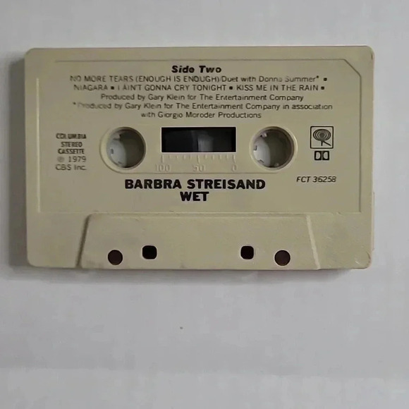 BARBARA STREISAND "WET" 1979 Vintage Cassette - Picture 8 of 10